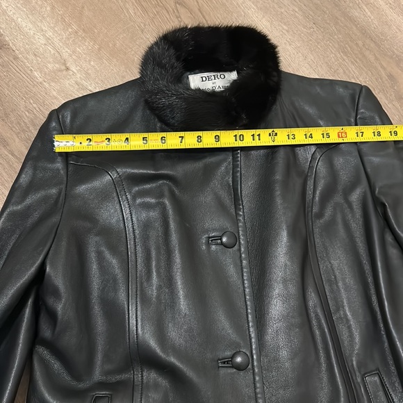 Mink-lined Leather coat - Picture 10 of 12
